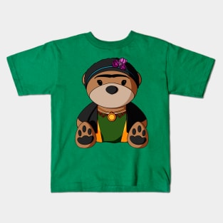 Frida Kahlo Teddy Bear Kids T-Shirt